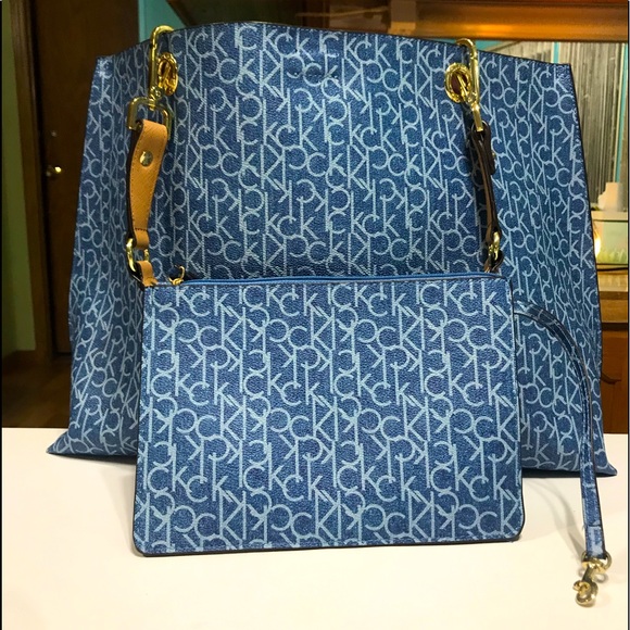 calvin klein blue purse